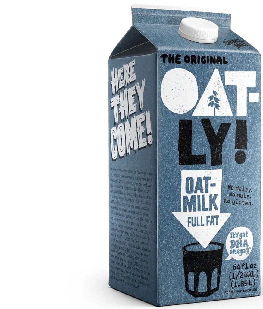 The Full Fat Oatmilk Chilled creamer is one of our favorite Vegan Coffee Creamers.