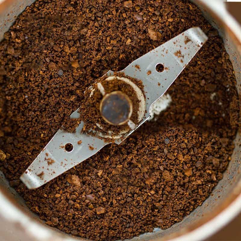 Ground Coffee On Blades