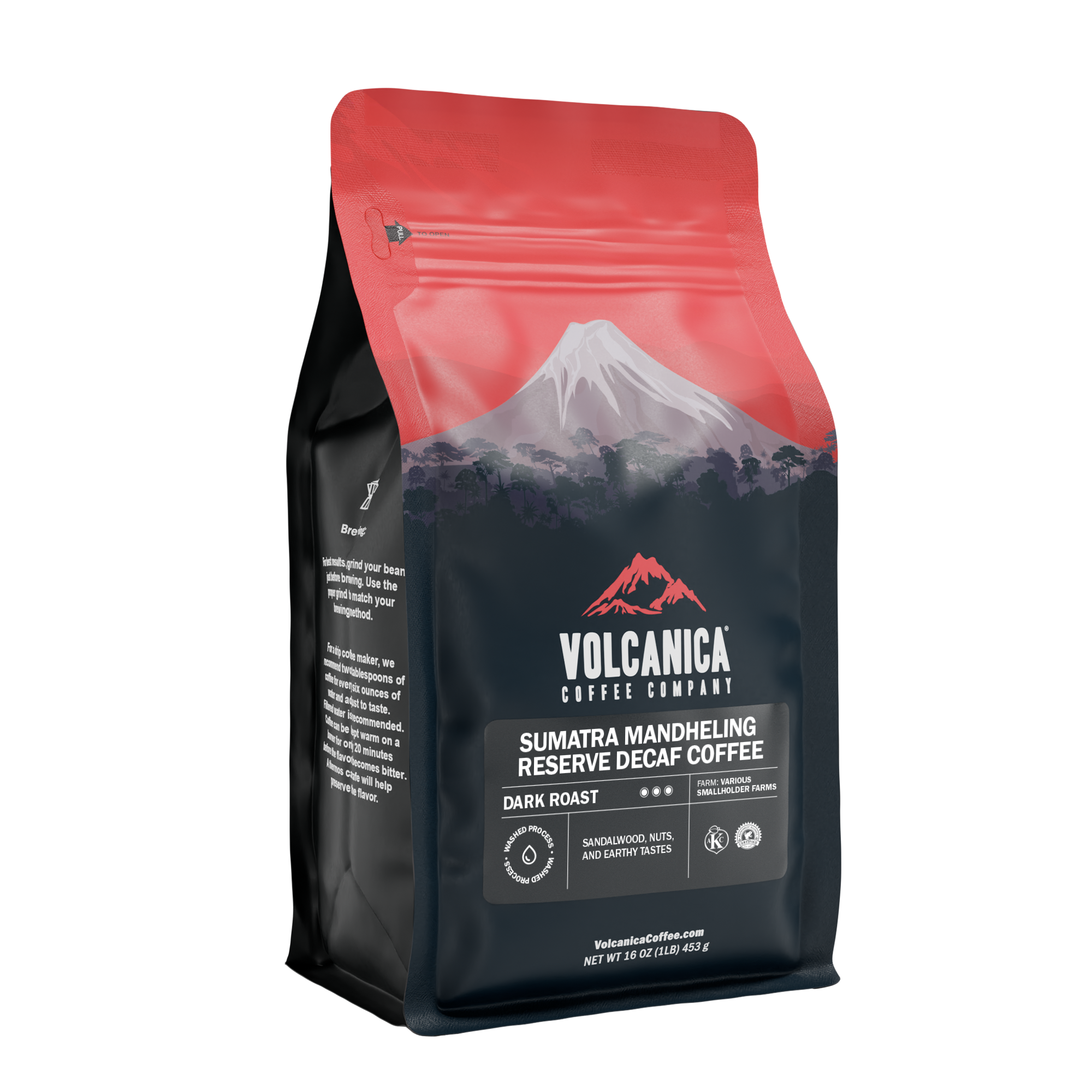 Volcanica Dark Roasted Decaf Sumatra Mandheling