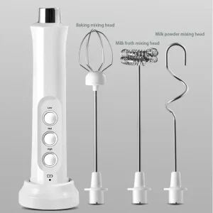 3-in-1 Rechargeable Handheld Milk Frother 3 In 1 Wireless Handheld Electric Milk Foam Machine Mini Frother Maker Handheld Cappuccino Coffee Whisk
