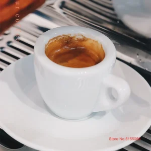 Ceramic Espresso Cup with Saucer Nuova Point Professional Competition Level Esp Espresso Shot Glass 9mm Thick Ceramics Cafe Espresso Mug Coffee 1