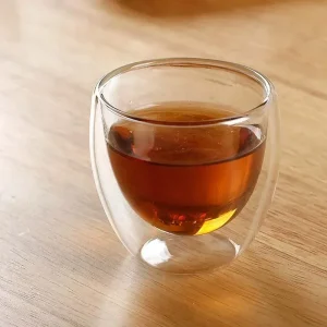 Double-Walled Glass Coffee Cup Set 80ml 150ml 2 18pcs Double Wall Glass Kung Fu Tea Cup Transparent Coffee Milk Water Mug 1