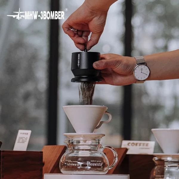 Mhw 3bomber Coffee Dosing Funnel Aluminum Alloy Blind Shaker Fit 51 54 58mm Portafilters Espresso Dosing