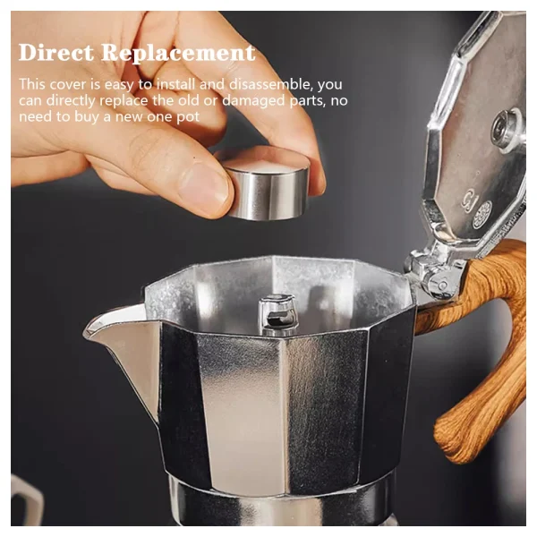 Stainless Steel Moka Pot Stovetop Splash Proof Valve Moka Pot Splash Proof Cover Splash Cap Espresso 1