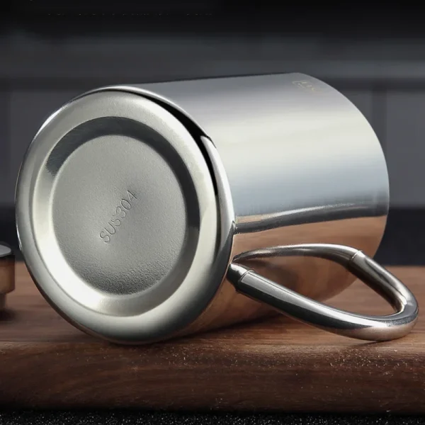 304 Stainless Steel Mug Cup Double Layer Anti Scalding Thermos Cup With Lip Coffee Tea Milk 2